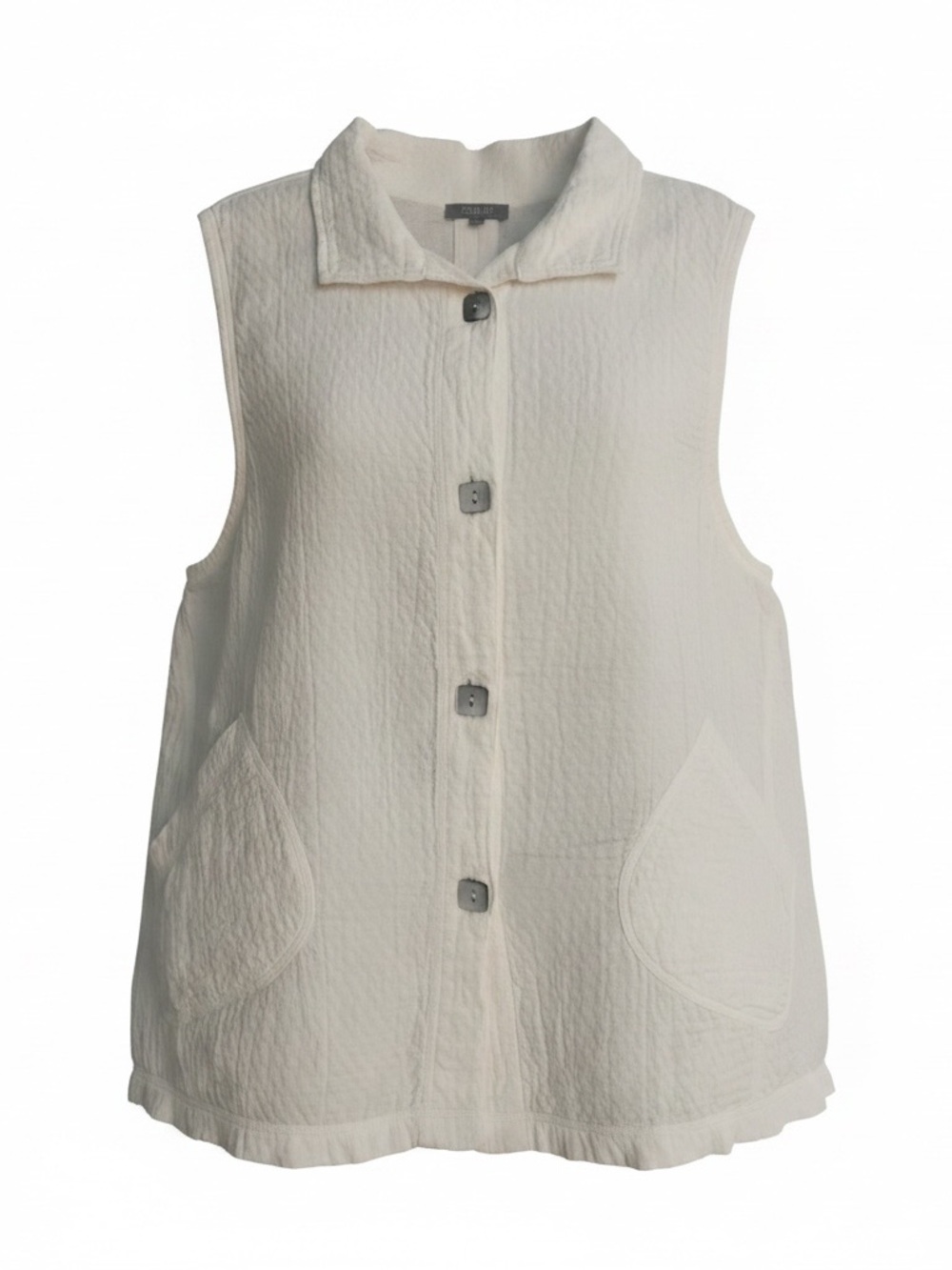 Habitat White Sleevless Button Up